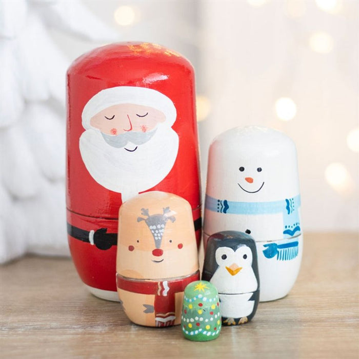 Christmas Russian Nesting Doll Set - The Gift Cabin UK