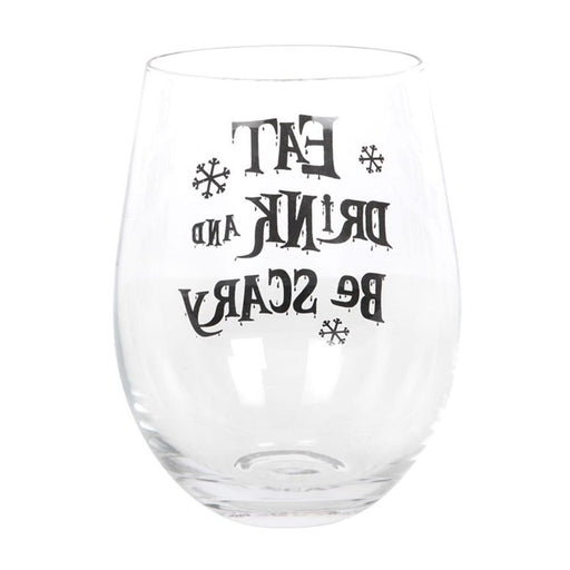 Eat, Drink & Be Scary Stemless Glass - The Gift Cabin UK