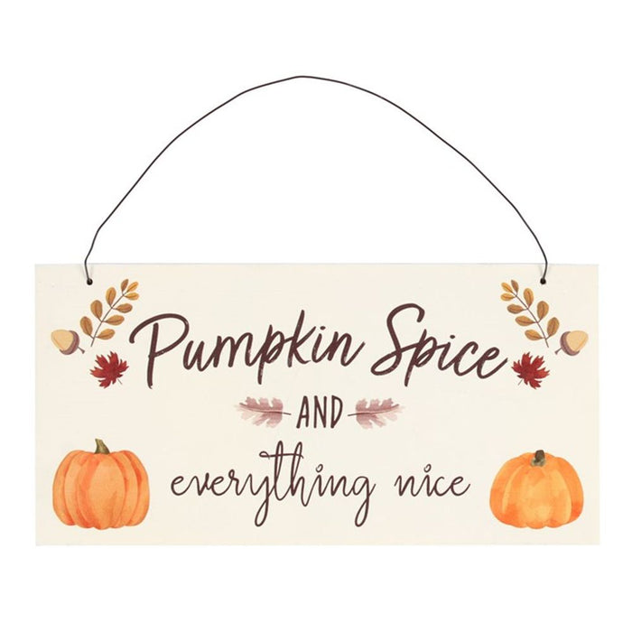 20cm Pumpkin Spice Hanging Sign - The Gift Cabin UK