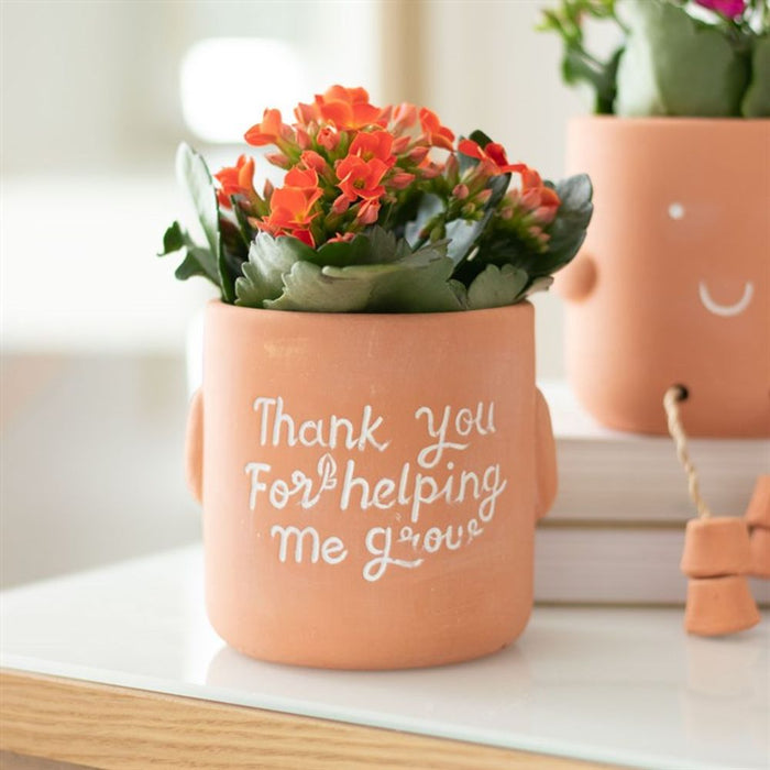 Thank You For Helping Me Grow Sitting Plant Pot Pal - The Gift Cabin UK