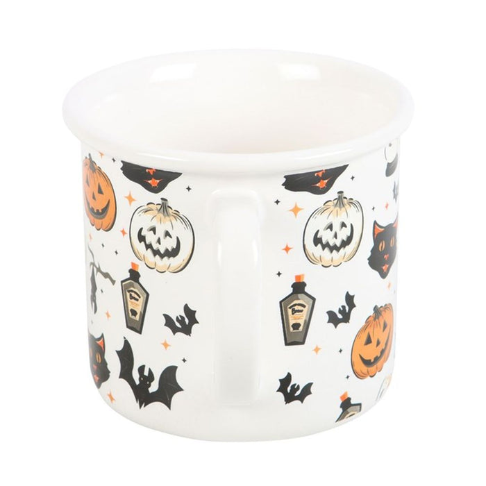 Spooky Cat and Pumpkin Print Mug - The Gift Cabin UK