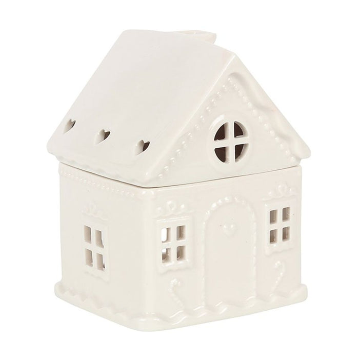 White Gingerbread House Oil Burner - The Gift Cabin UK