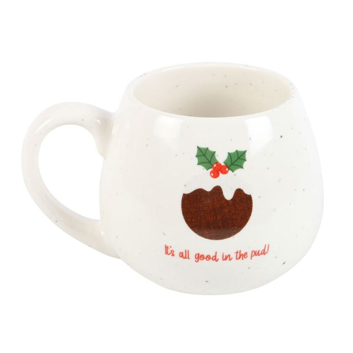 All Good in the Pud Rounded Christmas Mug - The Gift Cabin UK