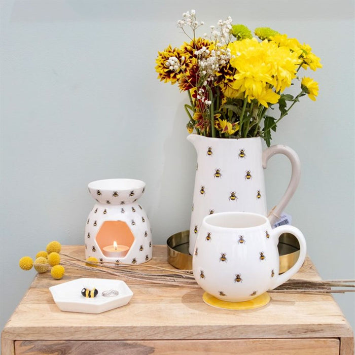 All Over Bee Print Oil Burner - The Gift Cabin UK