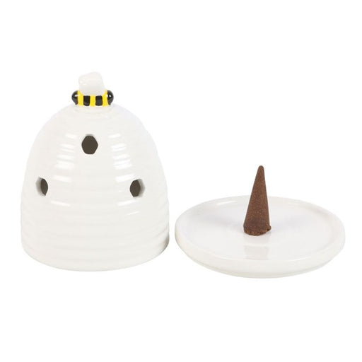 White Beehive Incense Cone Holder - The Gift Cabin UK