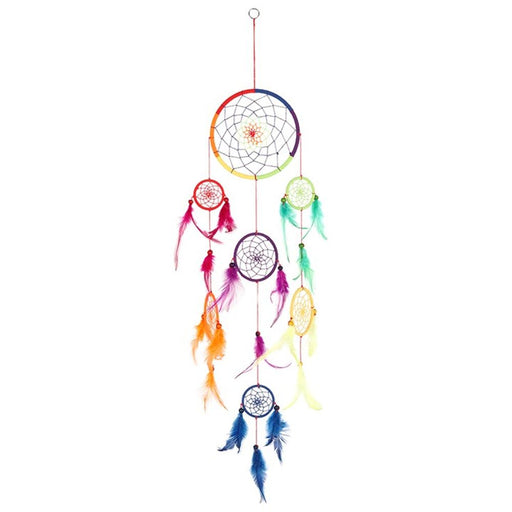 90cm Multi Rainbow Dreamcatcher - The Gift Cabin UK