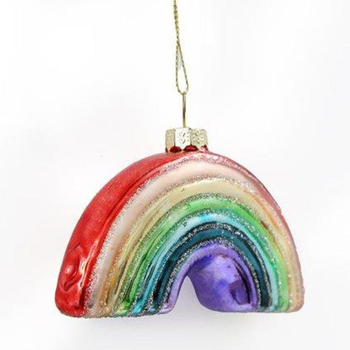 10cm Rainbow Glass Bauble - The Gift Cabin UK