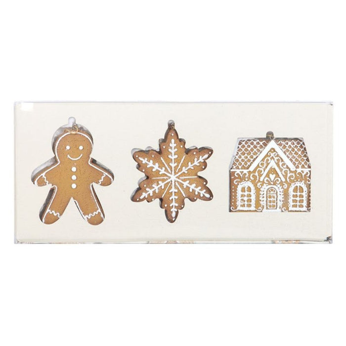 Set of 3 Hanging Gingerbread Decorations - The Gift Cabin UK