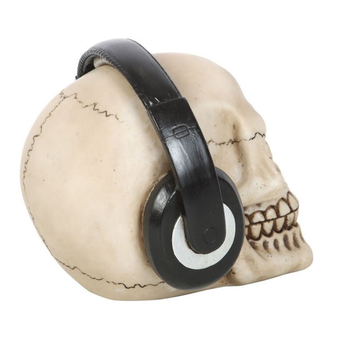 Skull Ornament with Headphones - The Gift Cabin UK