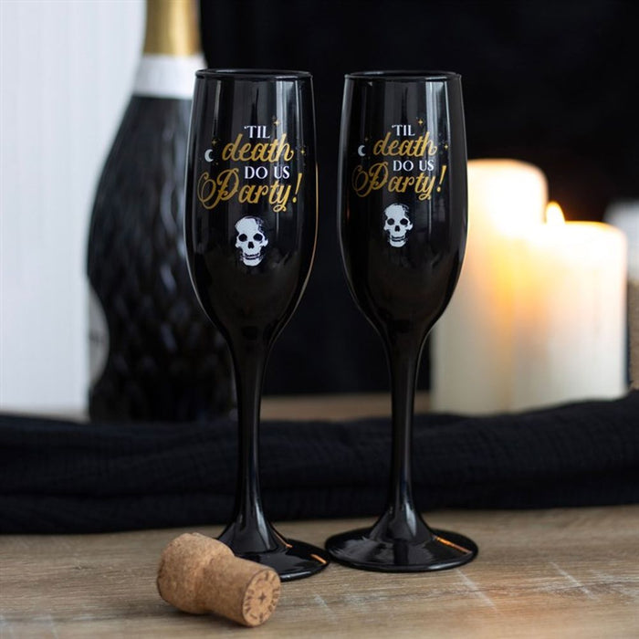 Til Death Do Us Party Champagne Flute Set - The Gift Cabin UK