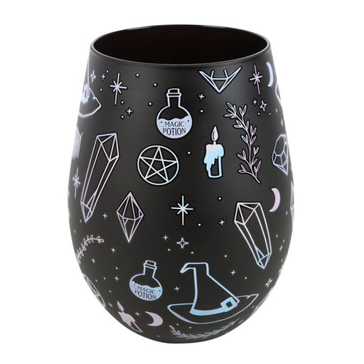 Crystal Witch Print Stemless Glass - The Gift Cabin UK