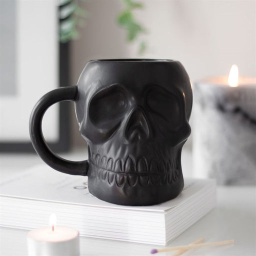 Matte Black Skull Mug - The Gift Cabin UK