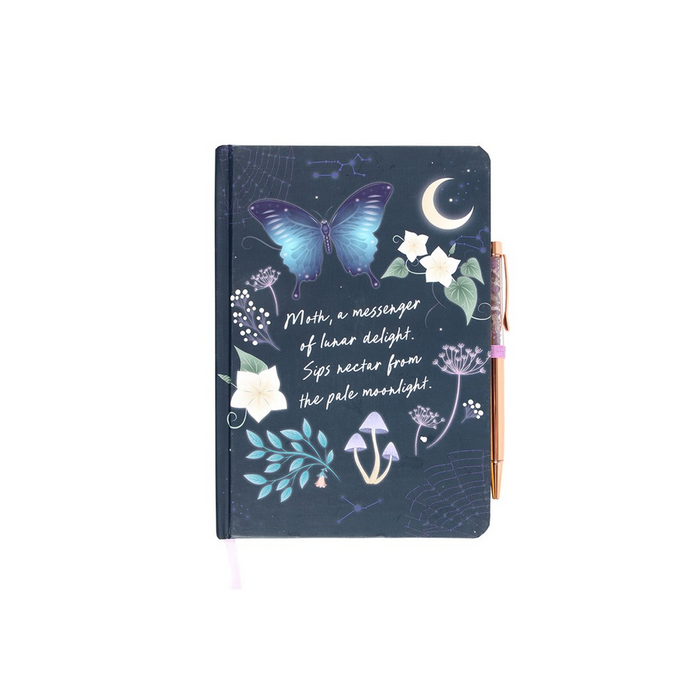 Midnight Moth Journal with Amethyst Pen - The Gift Cabin UK