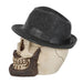 Skull Ornament with Trilby Hat - The Gift Cabin UK