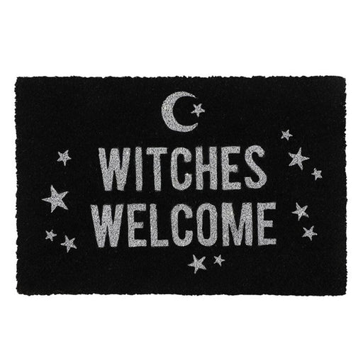 Black Witches Welcome Doormat - The Gift Cabin UK