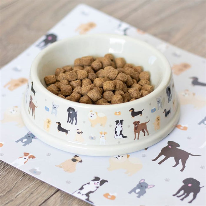 Dog Print Food Bowl - The Gift Cabin UK