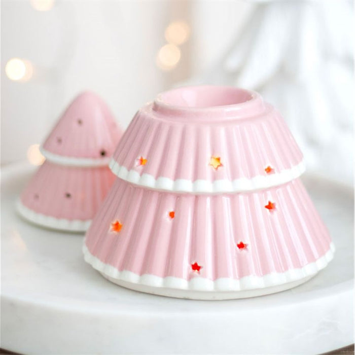 Pink Christmas Tree Oil Burner - The Gift Cabin UK