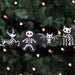 Set of 4 Black Creepy Skeleton Cookie Ornaments - The Gift Cabin UK