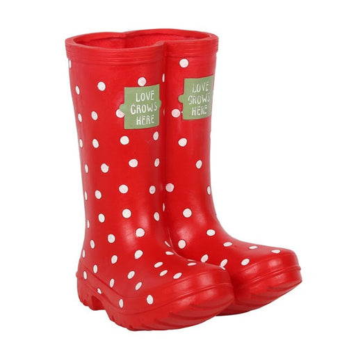 Red Welly Boot Planter - The Gift Cabin UK