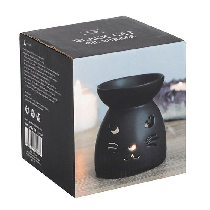 Black Cat Cut Out Oil Burner - The Gift Cabin UK