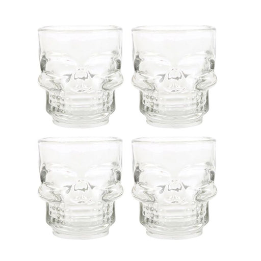 Set of 4 Skull Shot Glasses Set - The Gift Cabin UK