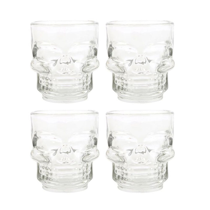 Set of 4 Skull Shot Glasses Set - The Gift Cabin UK