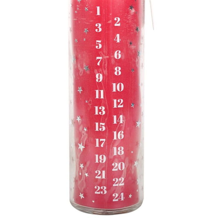 Red Vanilla Advent Tube Candle - The Gift Cabin UK