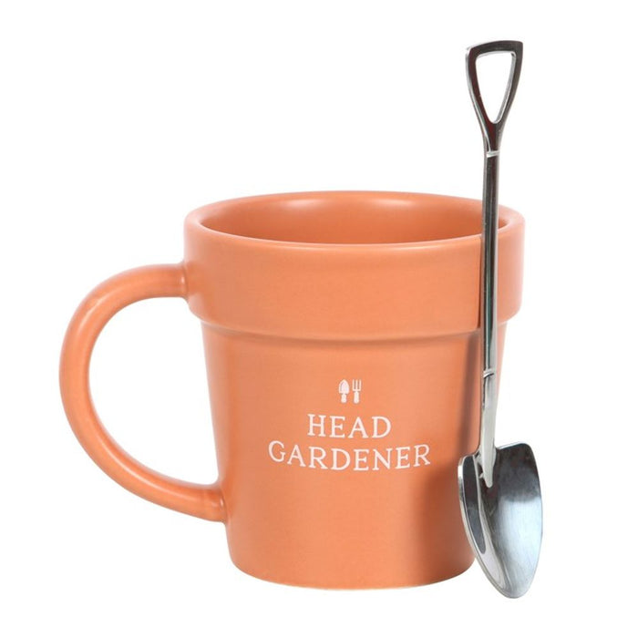 Head Gardener Ceramic Plant Pot Mug and Spoon - The Gift Cabin UK