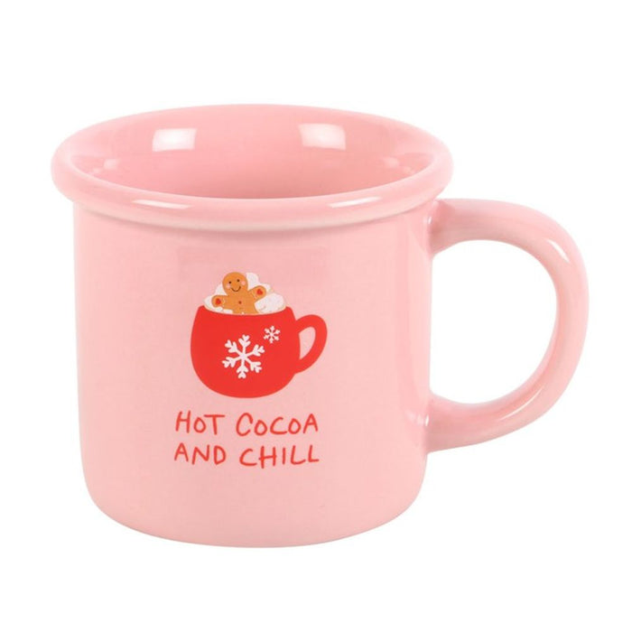 Pink Hot Cocoa and Chill Mug - The Gift Cabin UK