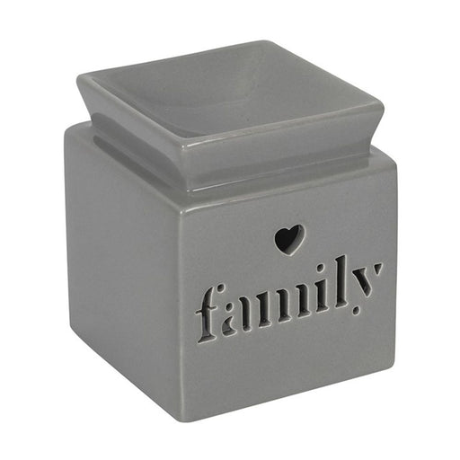 Grey Family Cut Out Oil Burner - The Gift Cabin UK