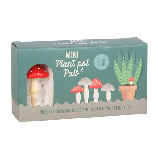 Set of 4 Mini Mushroom Plant Pot Pals - The Gift Cabin UK