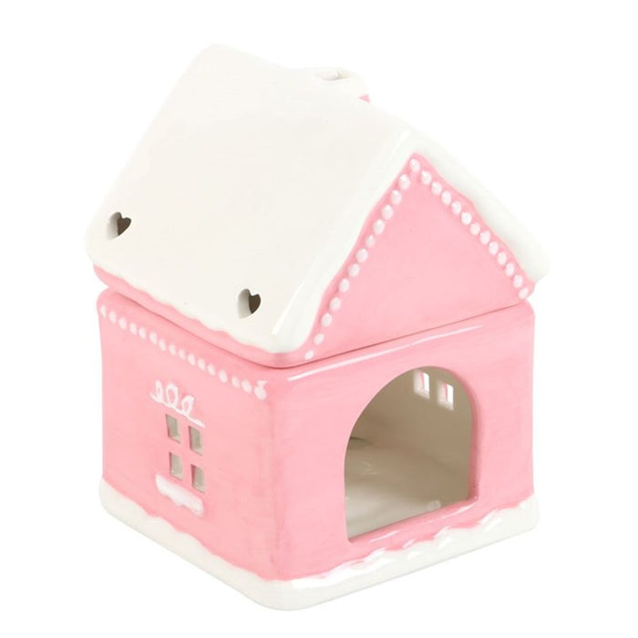 Pink Gingerbread House Oil Burner - The Gift Cabin UK