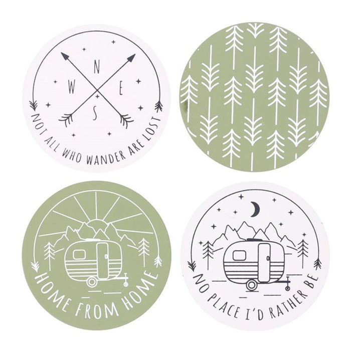 Happy Camper Coaster Set - The Gift Cabin UK