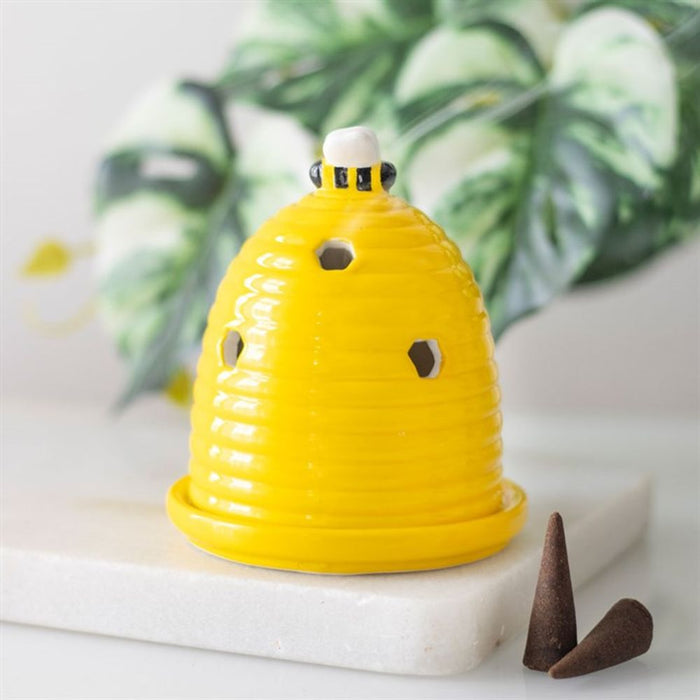 Yellow Beehive Incense Cone Holder - The Gift Cabin UK