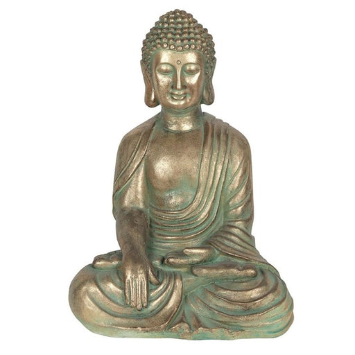 Verdigris Effect 52cm Sitting Garden Buddha - The Gift Cabin UK