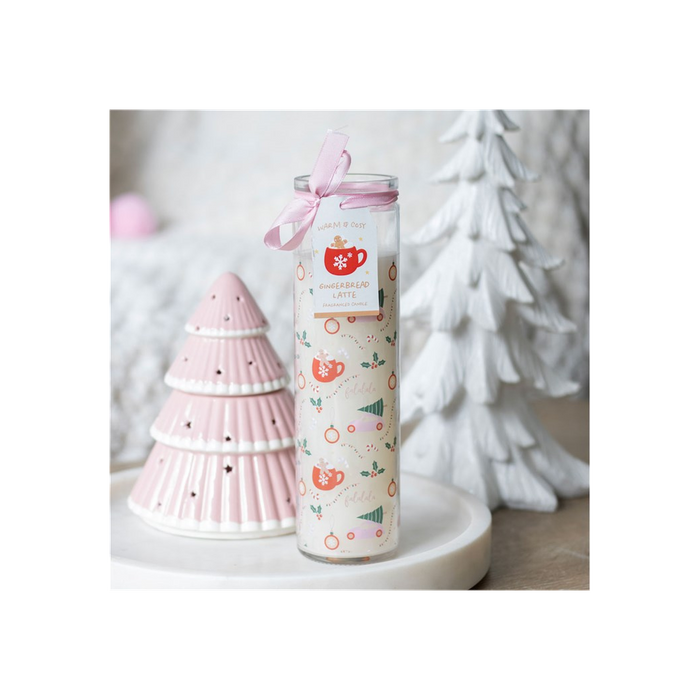 Sugarplum Fun Christmas Print Tube Candle - The Gift Cabin UK