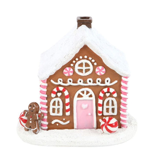 Pink Gingerbread House Incense Cone Burner - The Gift Cabin UK