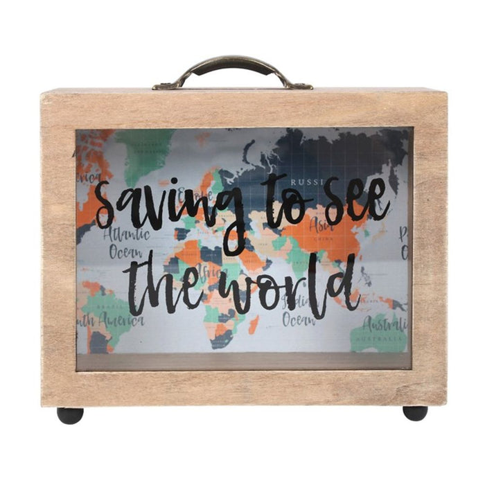 Saving to See the World Money Box - The Gift Cabin UK