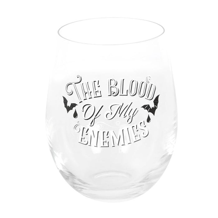 Blood Of My Enemies Stemless Wine Glass - The Gift Cabin UK