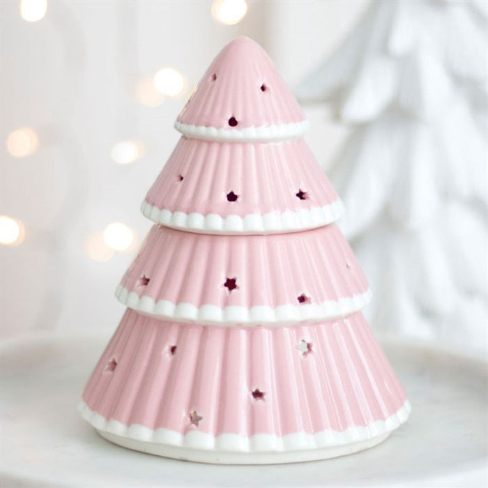 Pink Christmas Tree Oil Burner - The Gift Cabin UK