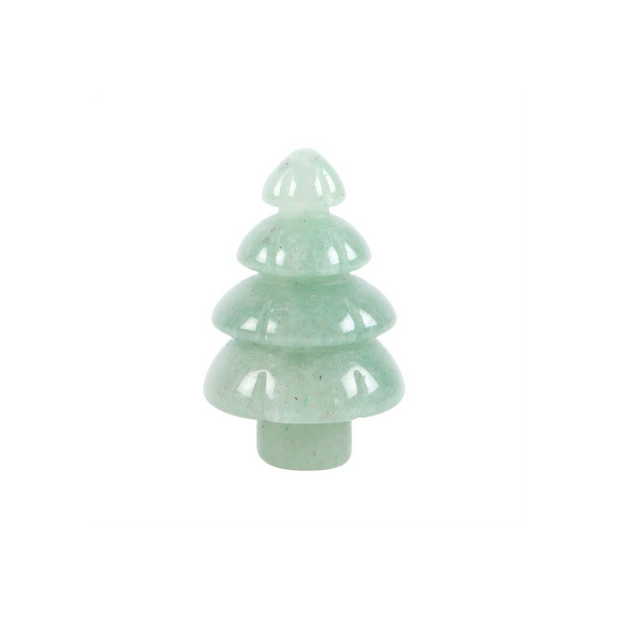 Green Aventurine Crystal Christmas Tree in a Bag - The Gift Cabin UK