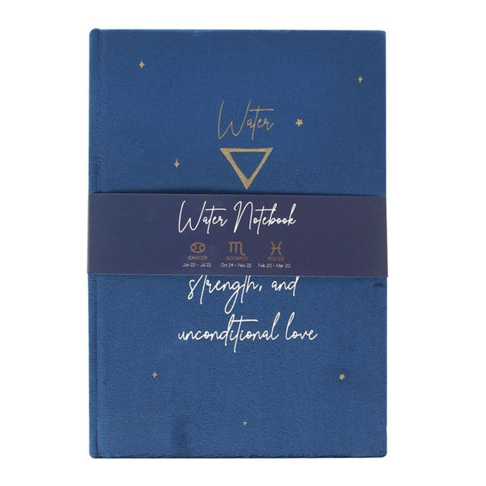 Water Element Velvet A5 Notebook - The Gift Cabin UK