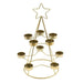 35cm Gold Star Multi Tealight Candle Holder - The Gift Cabin UK