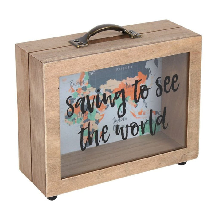 Saving to See the World Money Box - The Gift Cabin UK