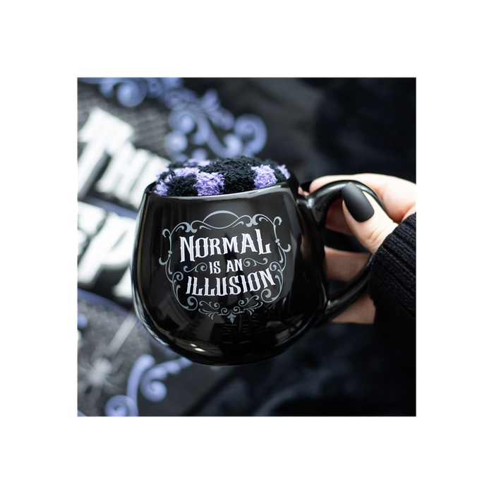 Normal is an Illusion Gothic Mug and Socks Set - The Gift Cabin UK