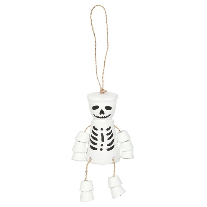 White Skeleton Terracotta Pot Man - The Gift Cabin UK