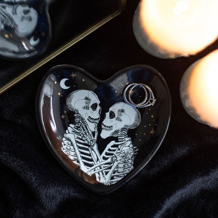 Skeleton Couple Heart Trinket Dish - The Gift Cabin UK