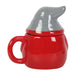 Red and Grey Gonk Lidded Mug - The Gift Cabin UK