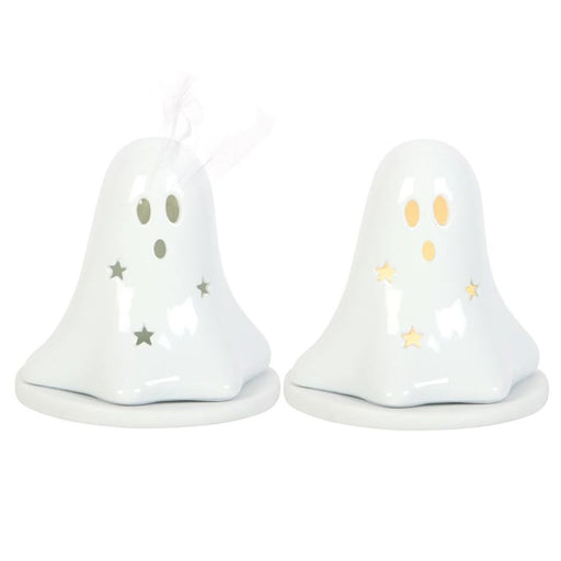 Ceramic Ghost Tealight and Incense Cone Holder - The Gift Cabin UK