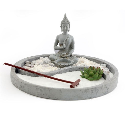 26cm Yin and Yang Zen Garden with Buddha - The Gift Cabin UK